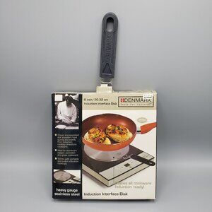 NEW Denmark 8-inch Induction Interface Disk of Stainless Steel with Rubber Grip